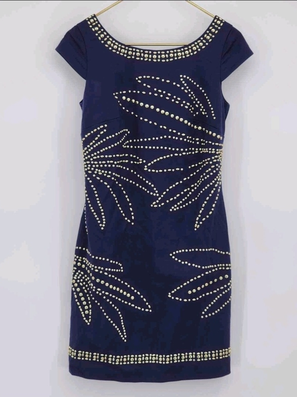 Lilly Pulitzer Navy Mini Dress with Gold Studs